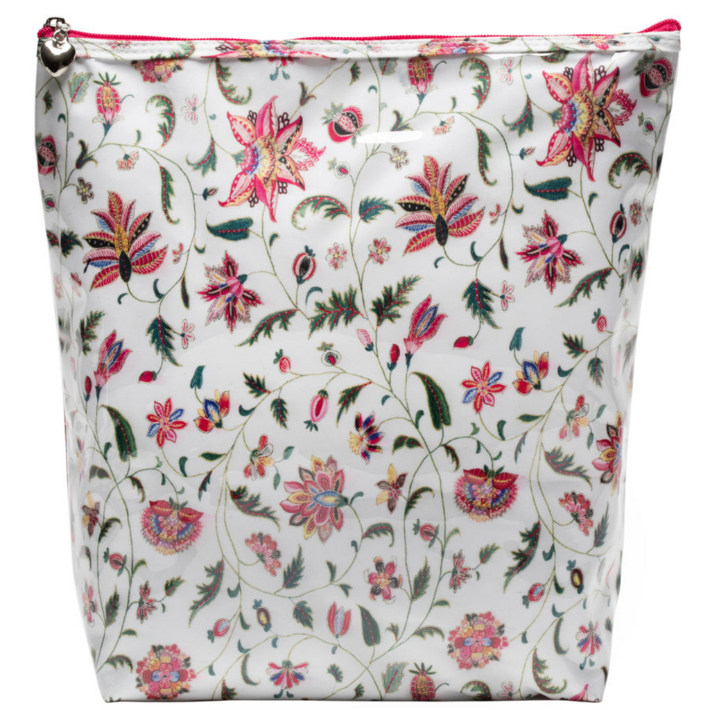 Large Cosmetic Bag in Passion Floral Print - The Well Appointed House
