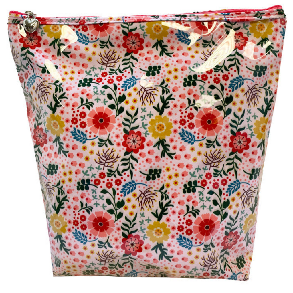 Large Cosmetic Bag in Posies Print - The Well Appointed House
