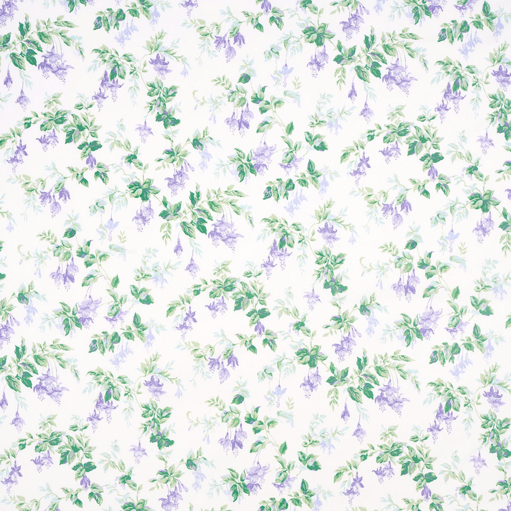 lavender flower print fabric Lavender Garden Gate Floral Print Fabric