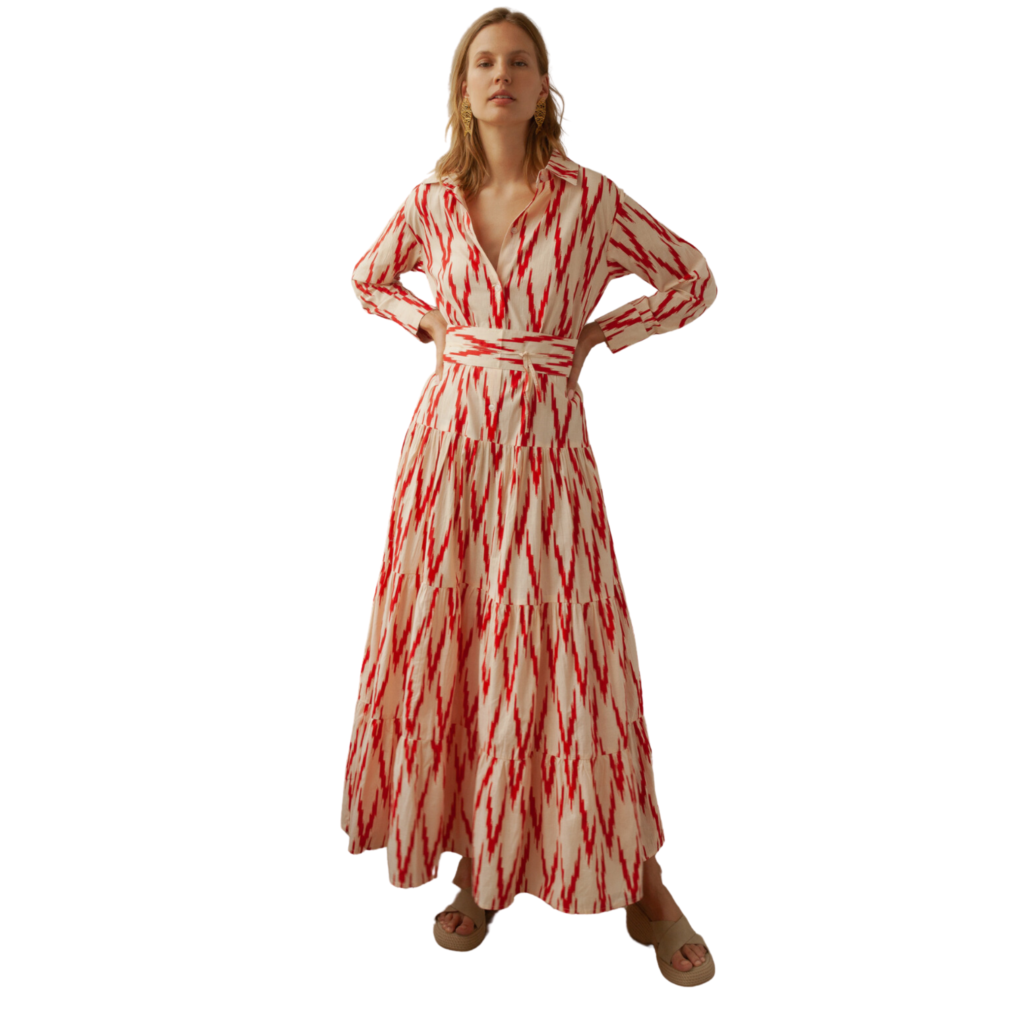 red ikat dress Meredith Ikat Dress Red L