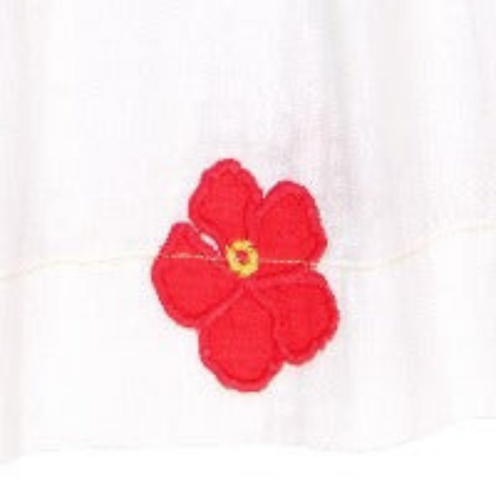 Mini Sandrine Women's Dress in Hibiscus Applique - The Well Appointed House