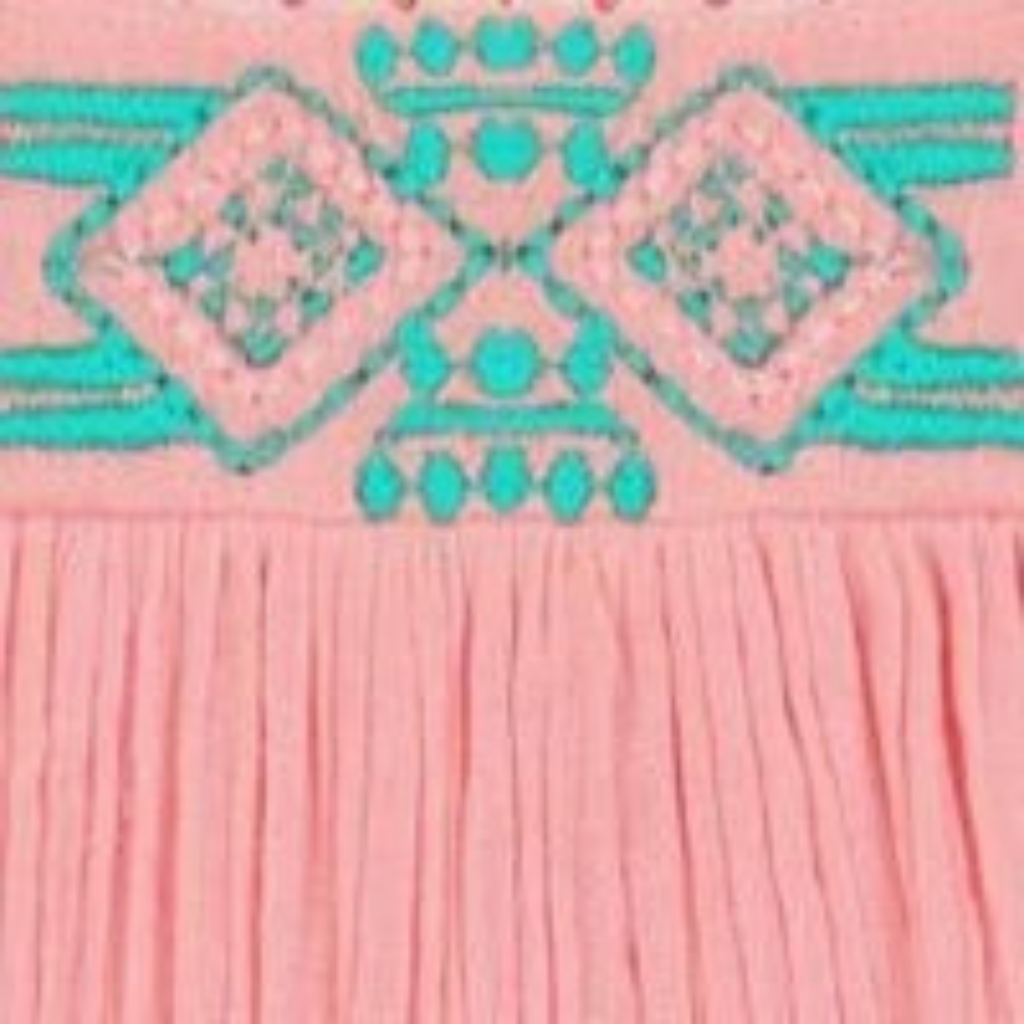 Mini Sandrine Women's Dress in Pink Sorbet Embroidery - The Well Appointed House