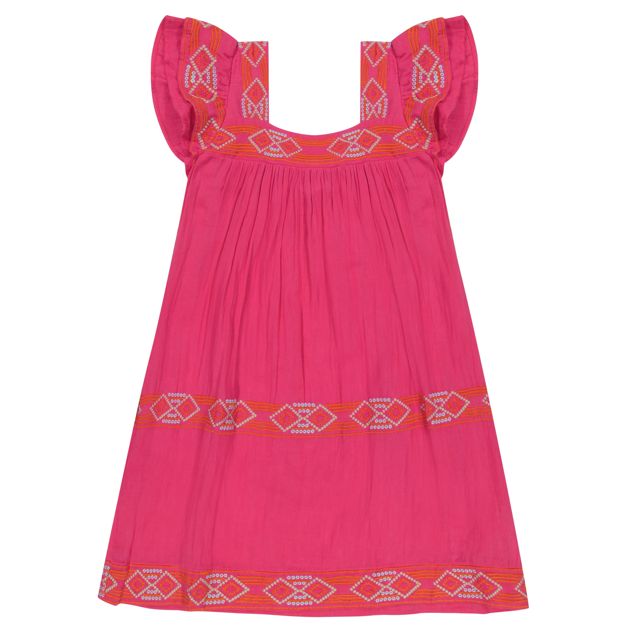 sandrine mini dress Mini Sandrine Women's Dress, Raspberry Embroidery – The Well Appointed House