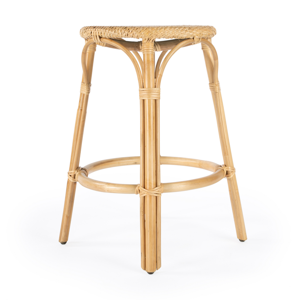 Natural Rattan Frame Counter Stool - The Well Appointed House