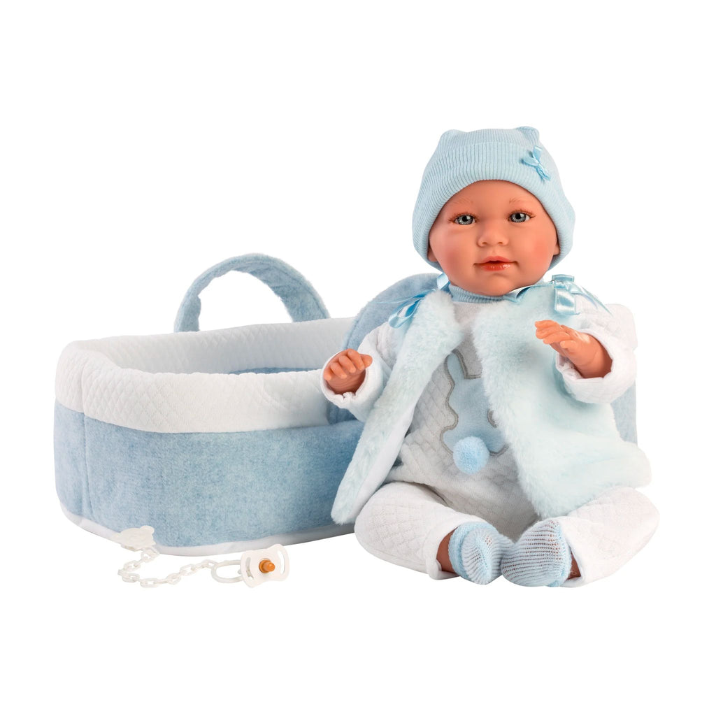 Newborn Doll Tristan with Carrycot-The Well Appointed House