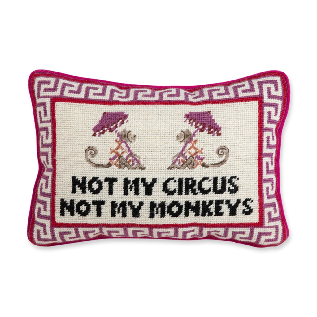 Not My Circus Needlepoint Pillow - The Well Appointed House