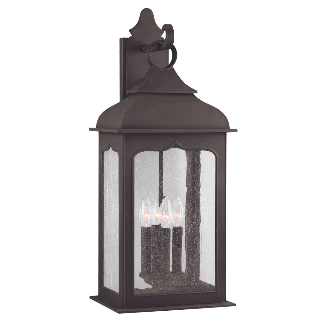 Outdoor 26" Colonial Iron Henry Street Wall Sconce - The Well Appointed House