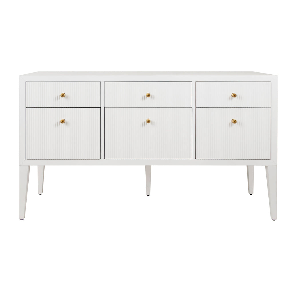 Palmer Buffet in Glossy White Lacquer - Buffets & Sideboards - The Well Appointed House