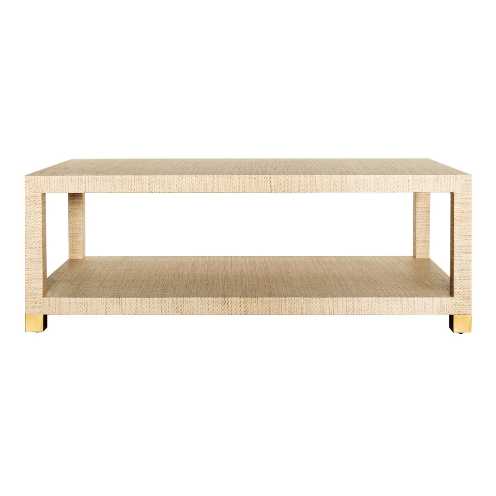 Patricia Coffee Table in Natural Grasscloth - Coffee Tables - The Well Appointed House