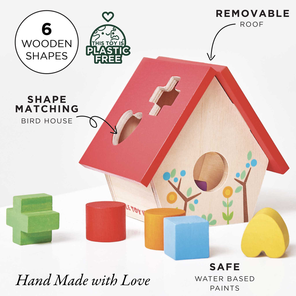 Woodland Bird House Shape Sorter - The Well Appointed House