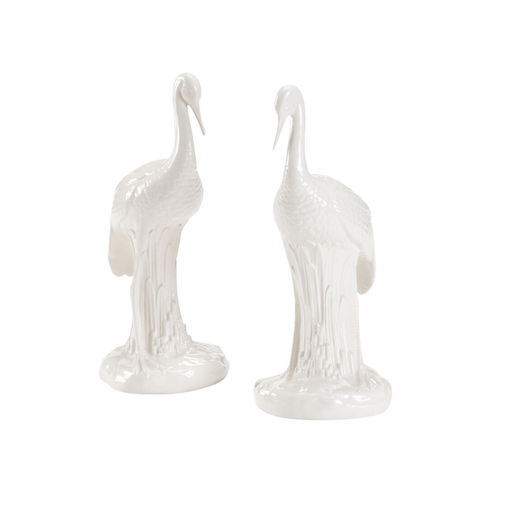 Pair of Decorative Large White Herons - Decorative Objects - The Well Appointed House