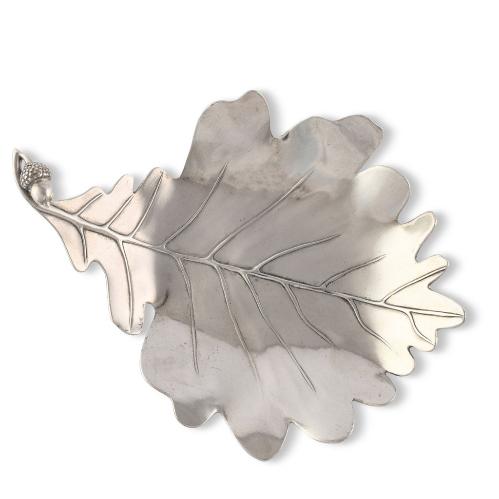 Pewter White Oak Leaf Plate - The Well Appointed House