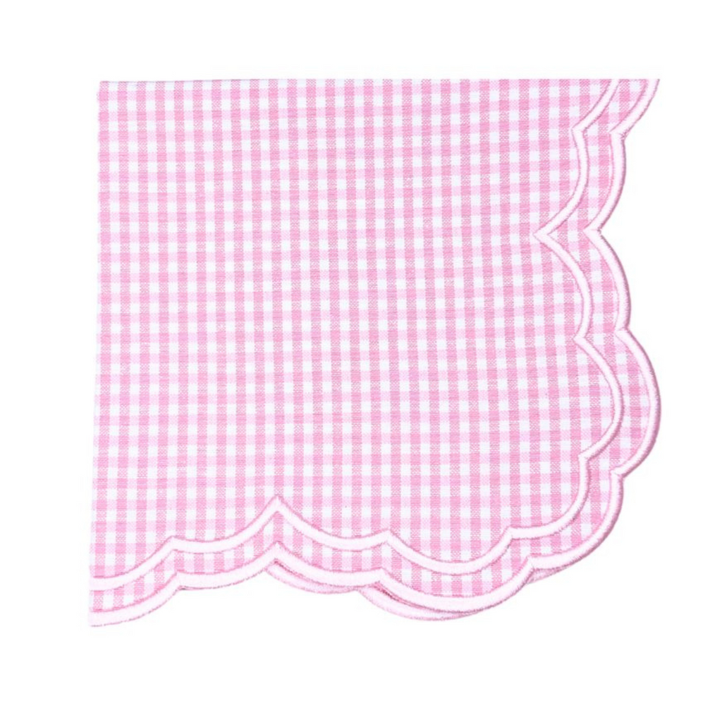 Pink Gingham Bettina Napkin, Set of 4 - The Well Appointed House