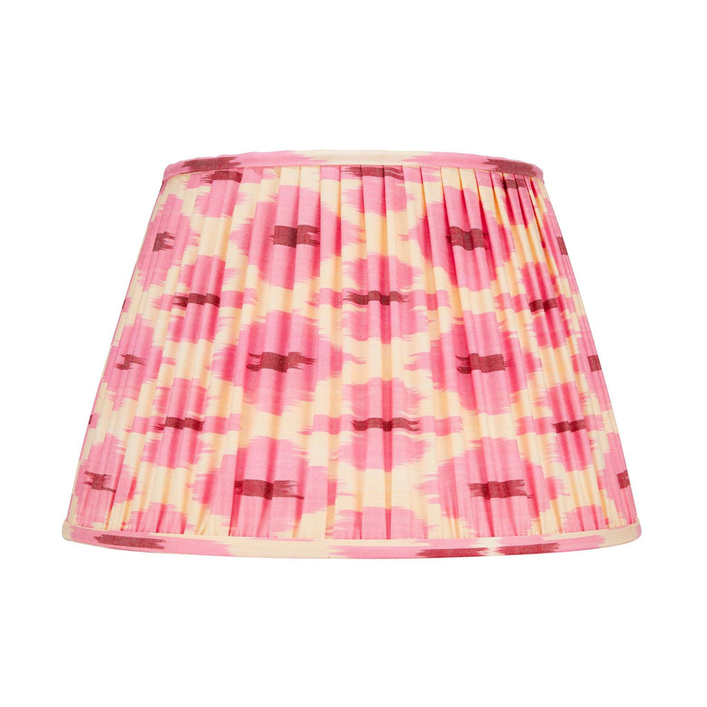 Pink and Cream Ikat Pleated Lamp Shade - Available in Multiple Sizes-The Well Appointed House