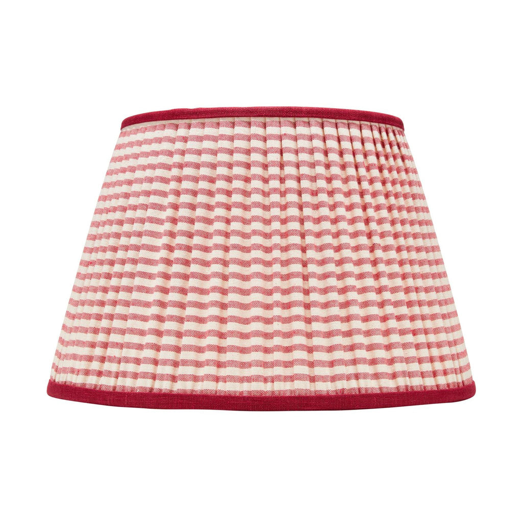 Red Striped Pleated Lamp Shade - Available in Multiple Sizes-The Well Appointed House