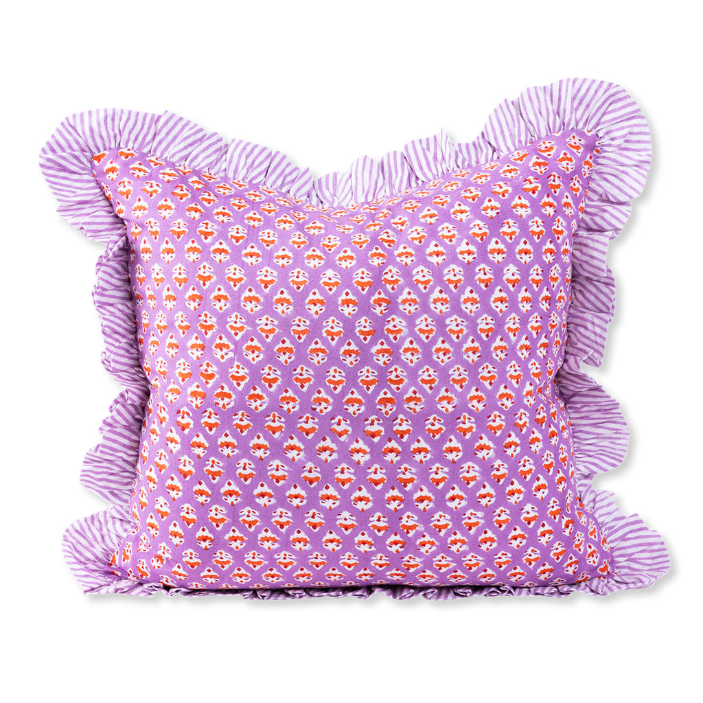 Ruffle Throw Pillow in Ambroeus - The Well Appointed House