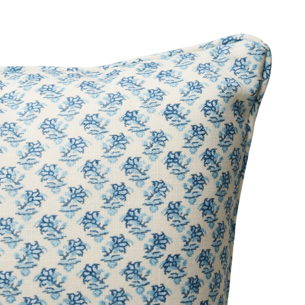 Indigo Oleander Throw Pillow - The Well Appointed House