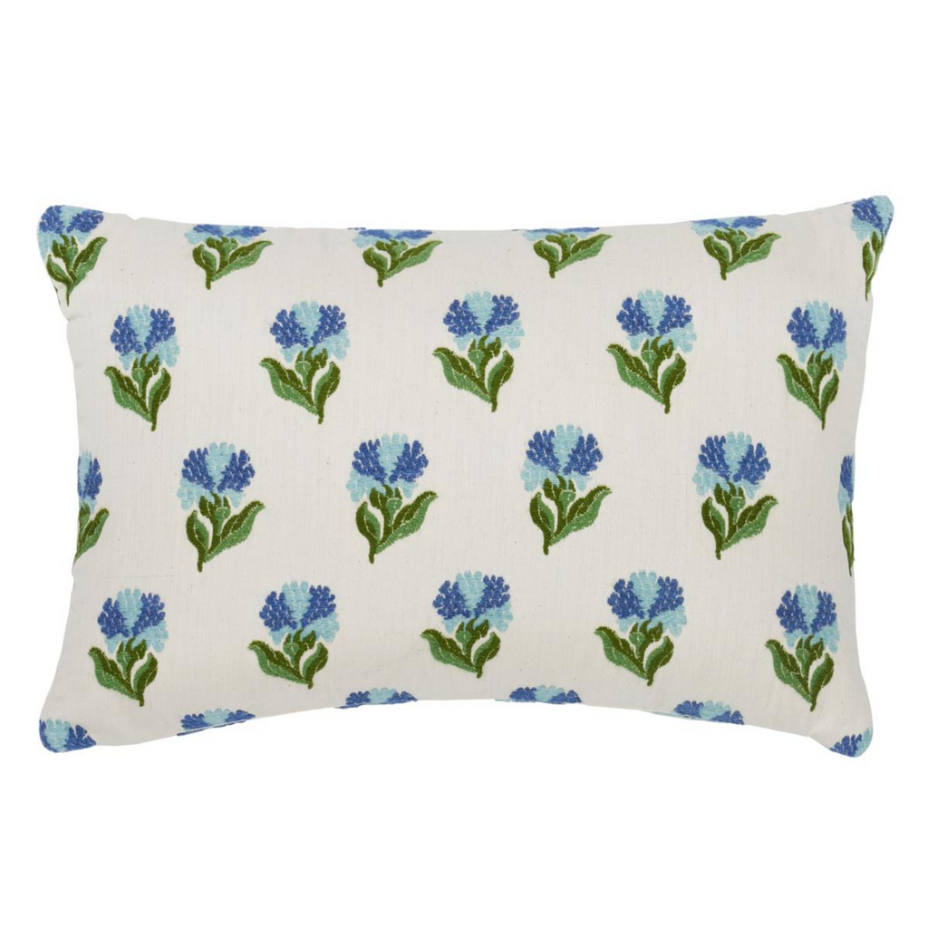 Cornflower Rosina Floral Lumbar Throw Pillow - The Well Appointed House