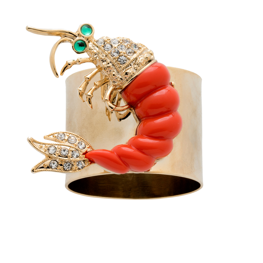 Shrimp Napkin Rings, Set of Two - The Well Appointed House