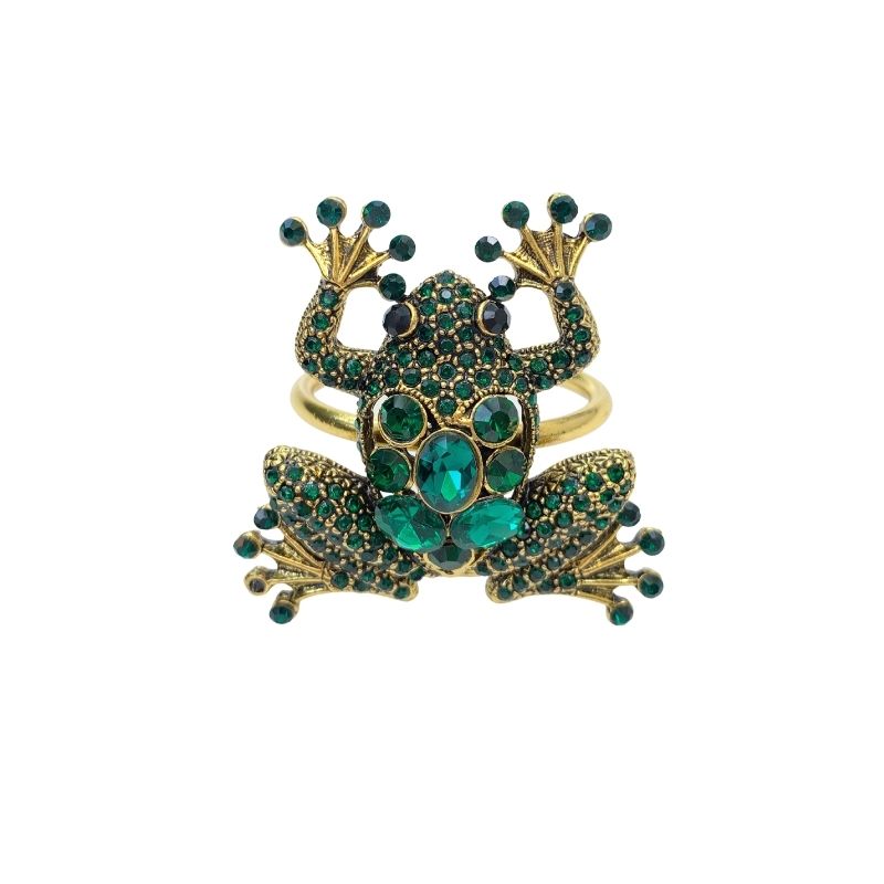 Jeweled Lucky Frog Napkin Ring - The Well Appointed House