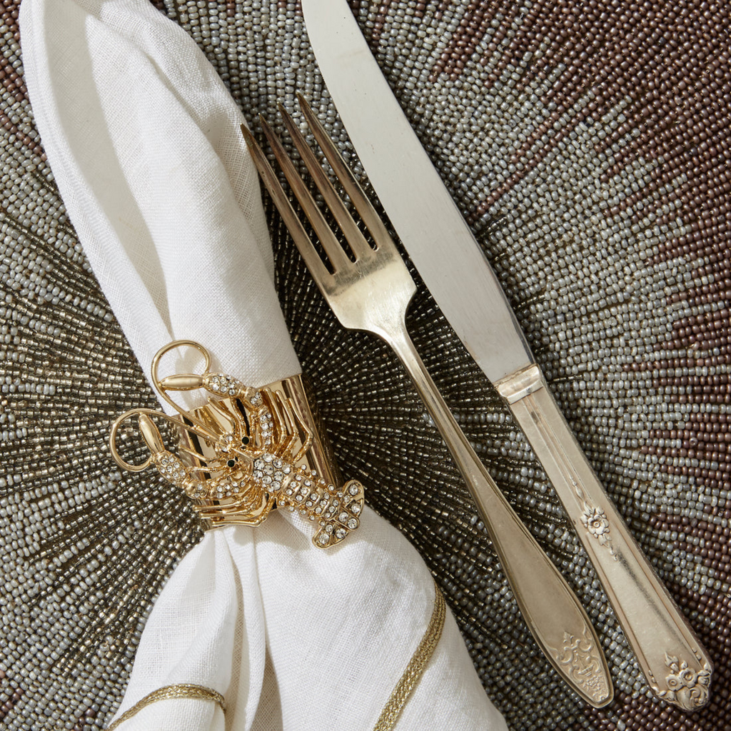 Sparkle Lobster Napkin Rings, Set of Two - The Well Appointed House