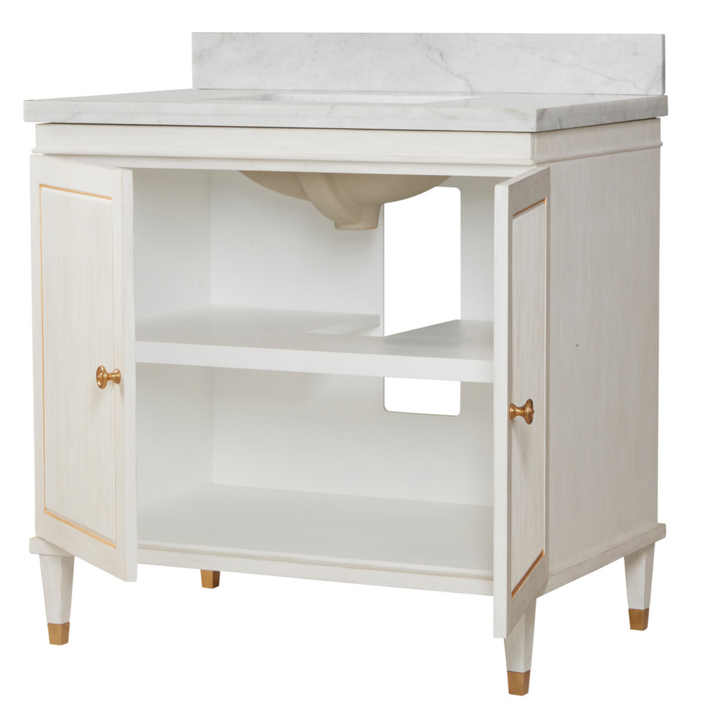 Modern History Swedish Reeded Vanity - The Well Appointed House