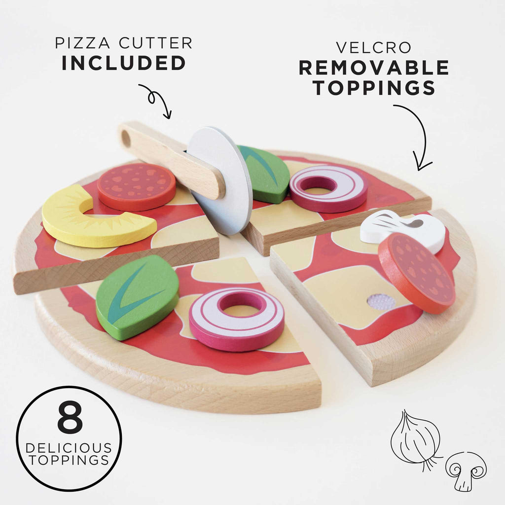 Pizza & Toppings with Slice Cutter - The Well Appointed House
