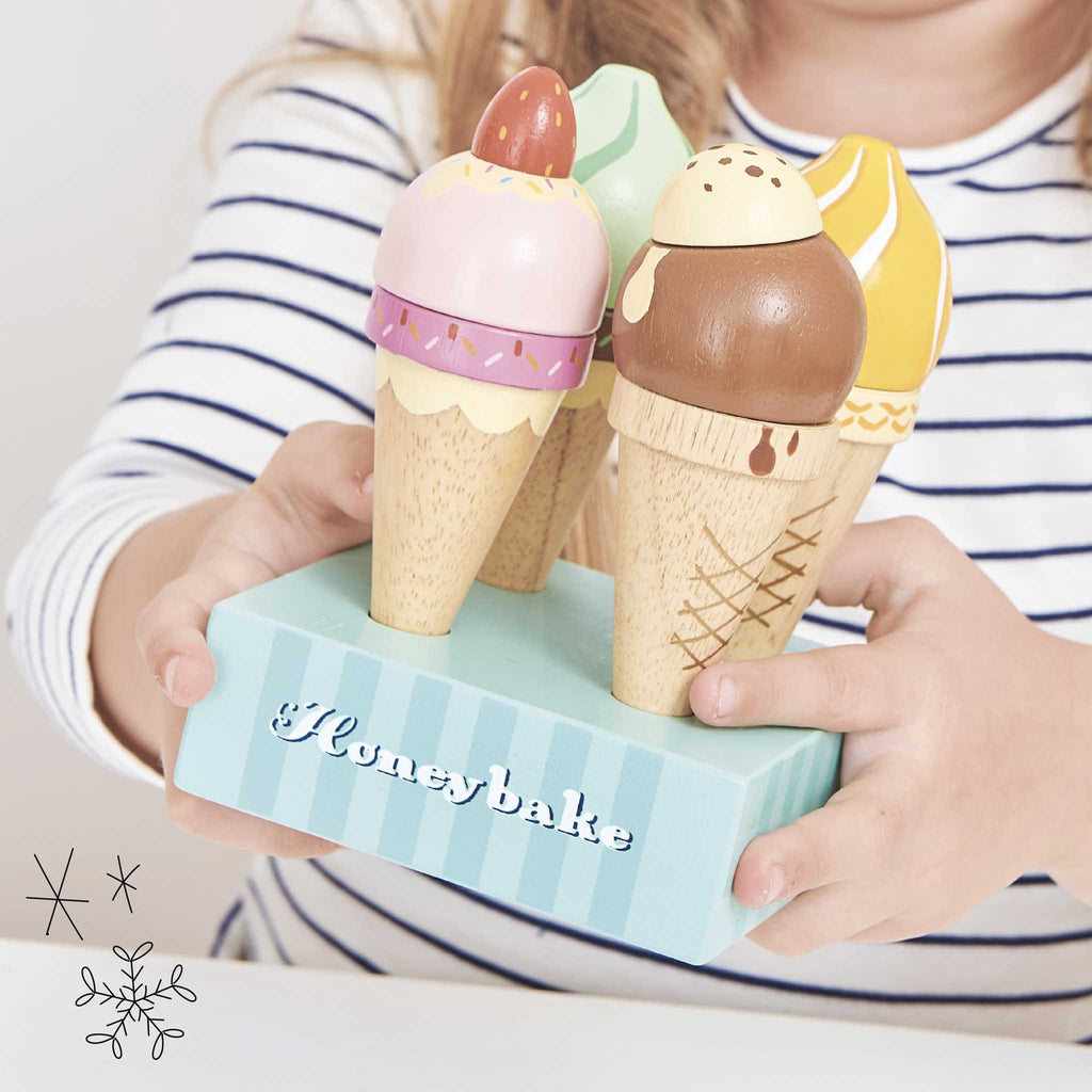 Wooden Ice Cream Cones Set - The Well Appointed House