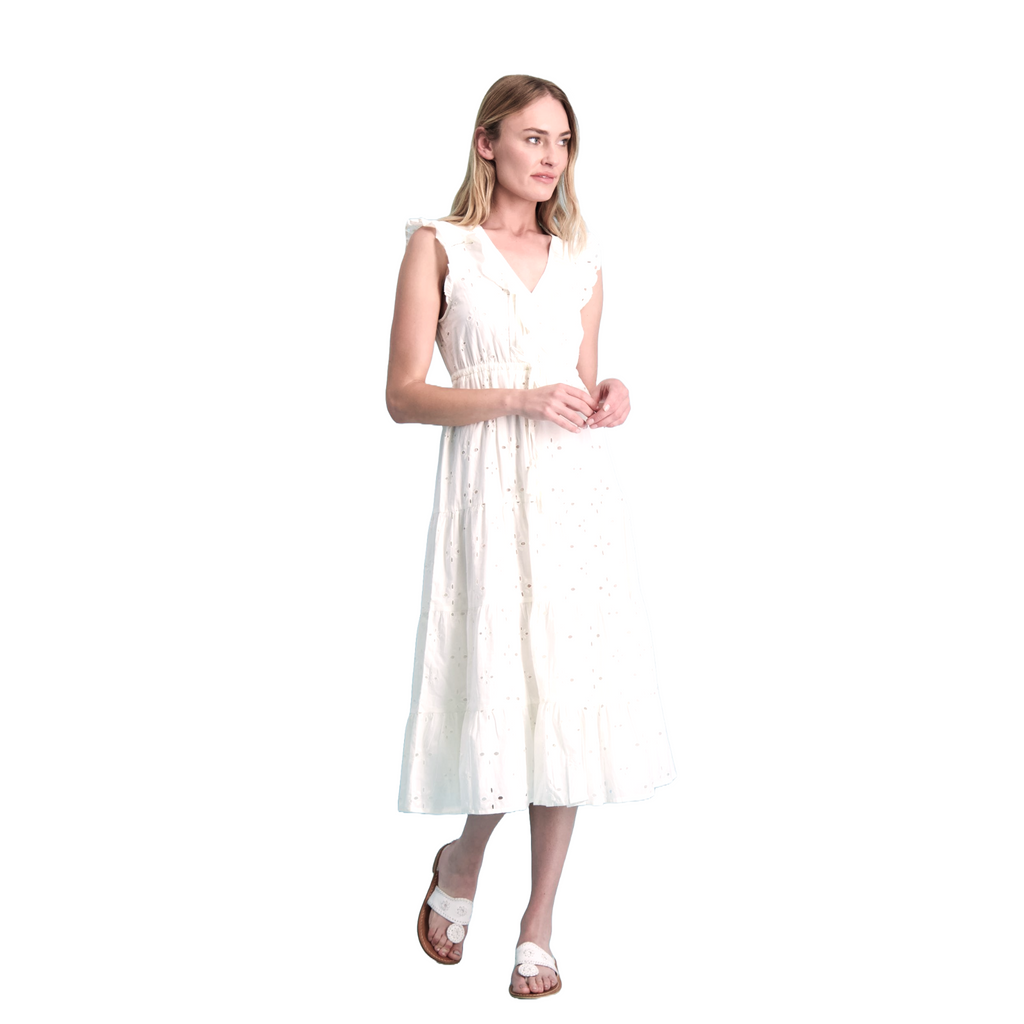 Giselle Women's Maxi Dress White Eyelet - The Well Appointed House