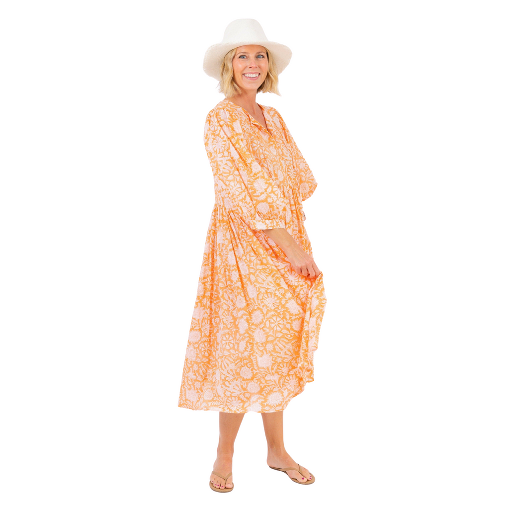 Amalfi Dress- Coral - The Well Appointed House