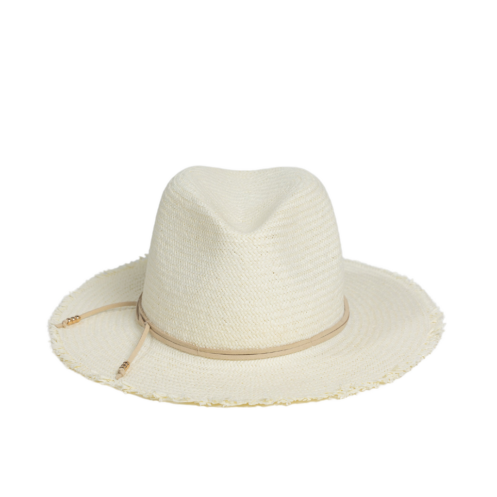 Classic Packable Travel Hat with Fringe- Bleach - The Well Appointed House
