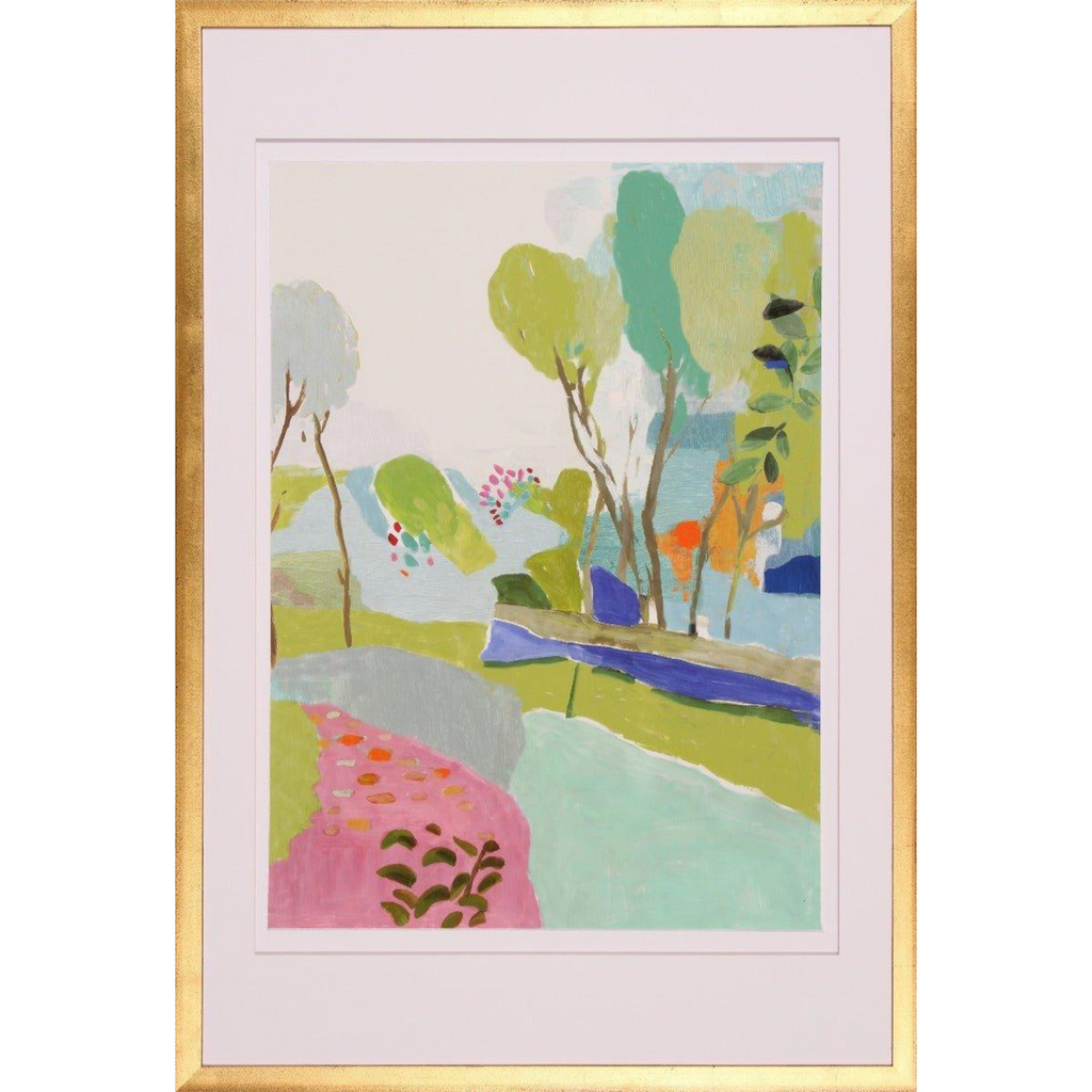 April Adventures Park View Abstract Giclee Wall Art in Gold Frame - Paintings - The Well Appointed House