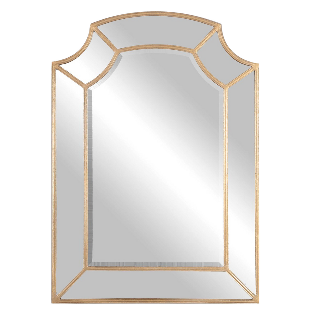 Francoli Arch Mirror in Antique Gold Leaf - The Well Appointed House