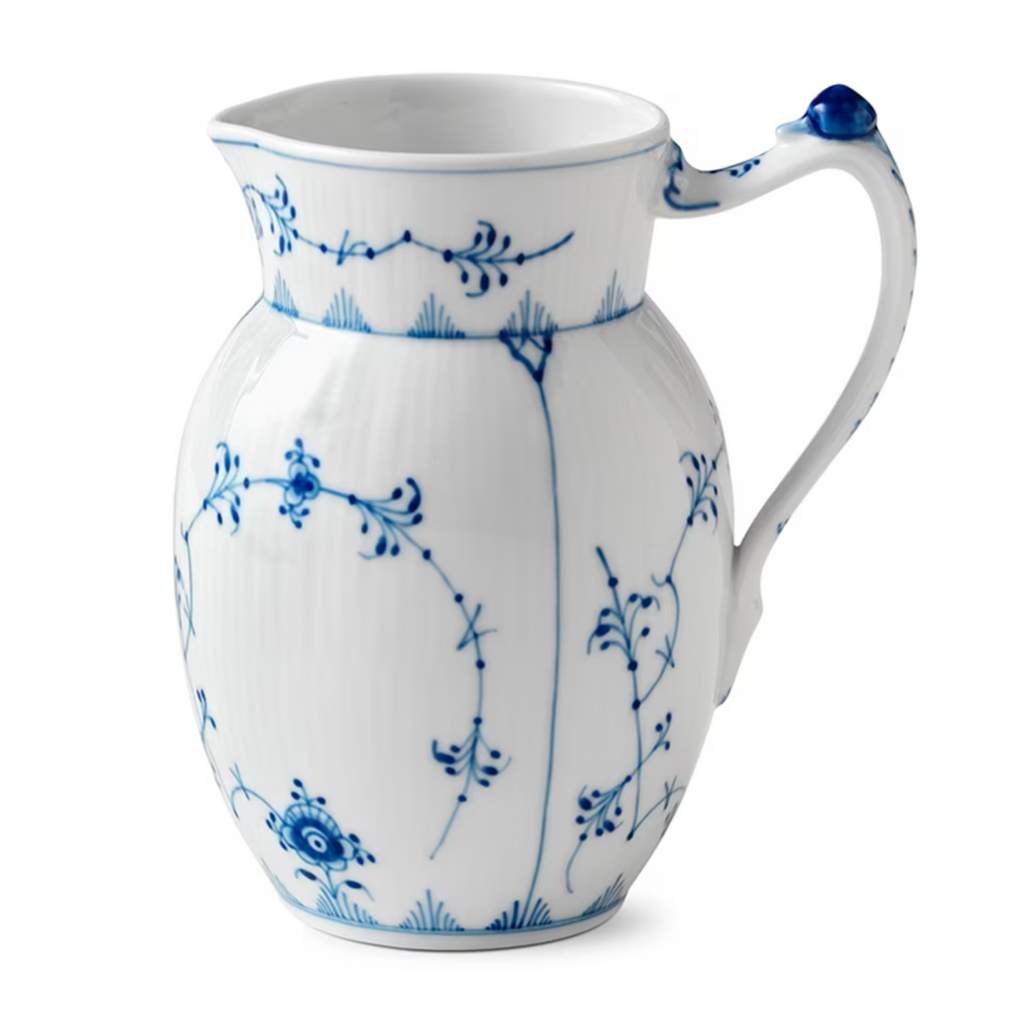 Blue Fluted Plain Jug 90CL - Well Appointed House