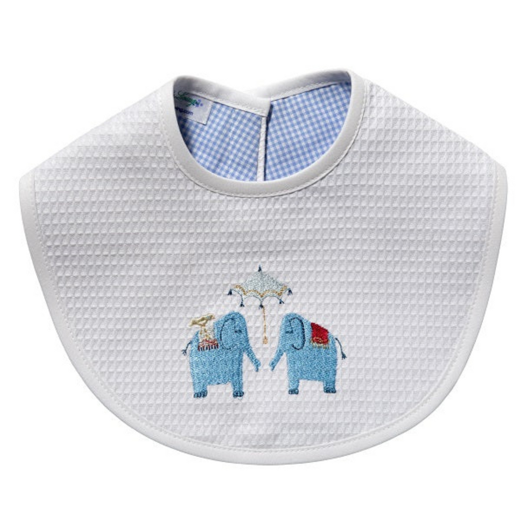 Bib in Umbrella Elephant Blue - The Well Appointed House