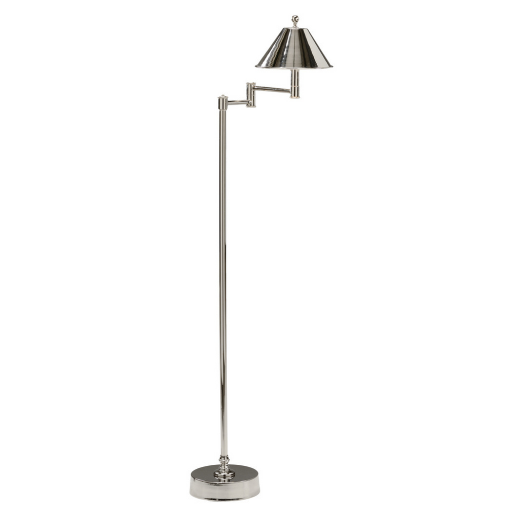 Ashbourne Floor Lamp in Nickel - The Well Appointed House