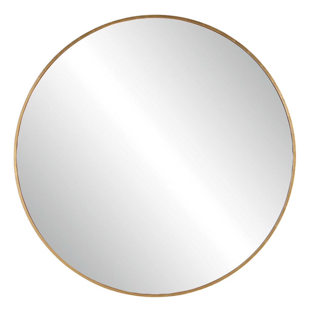Junius Large Round Mirror in Gold - The Well Appointed House