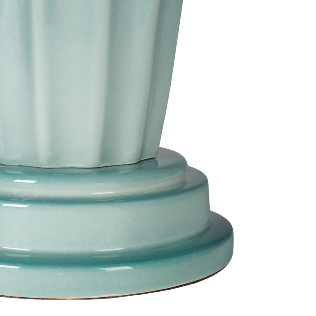 Victoria Blue Ceramic Table Lamp with Shade - The Well Appointed House