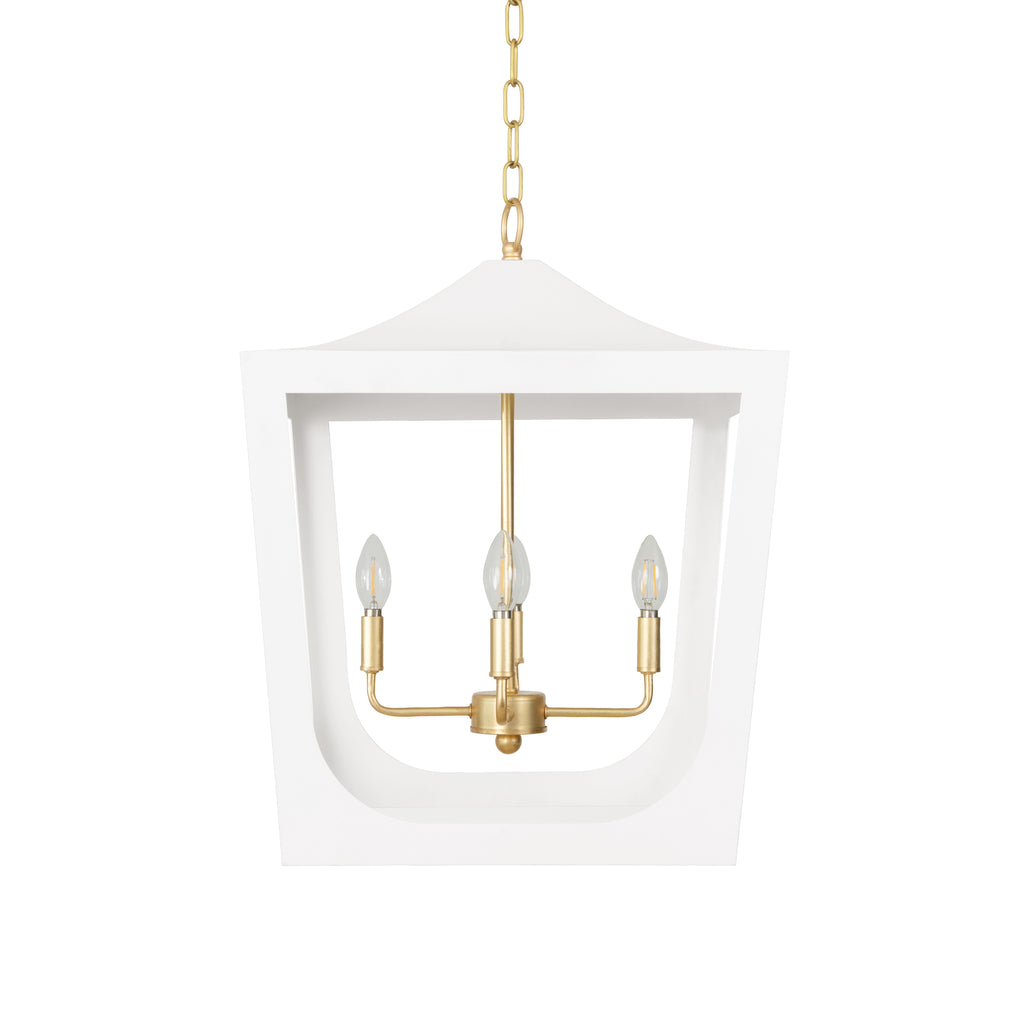 White Pagoda Four Light Lantern - Chandeliers & Pendants - The Well Appointed House