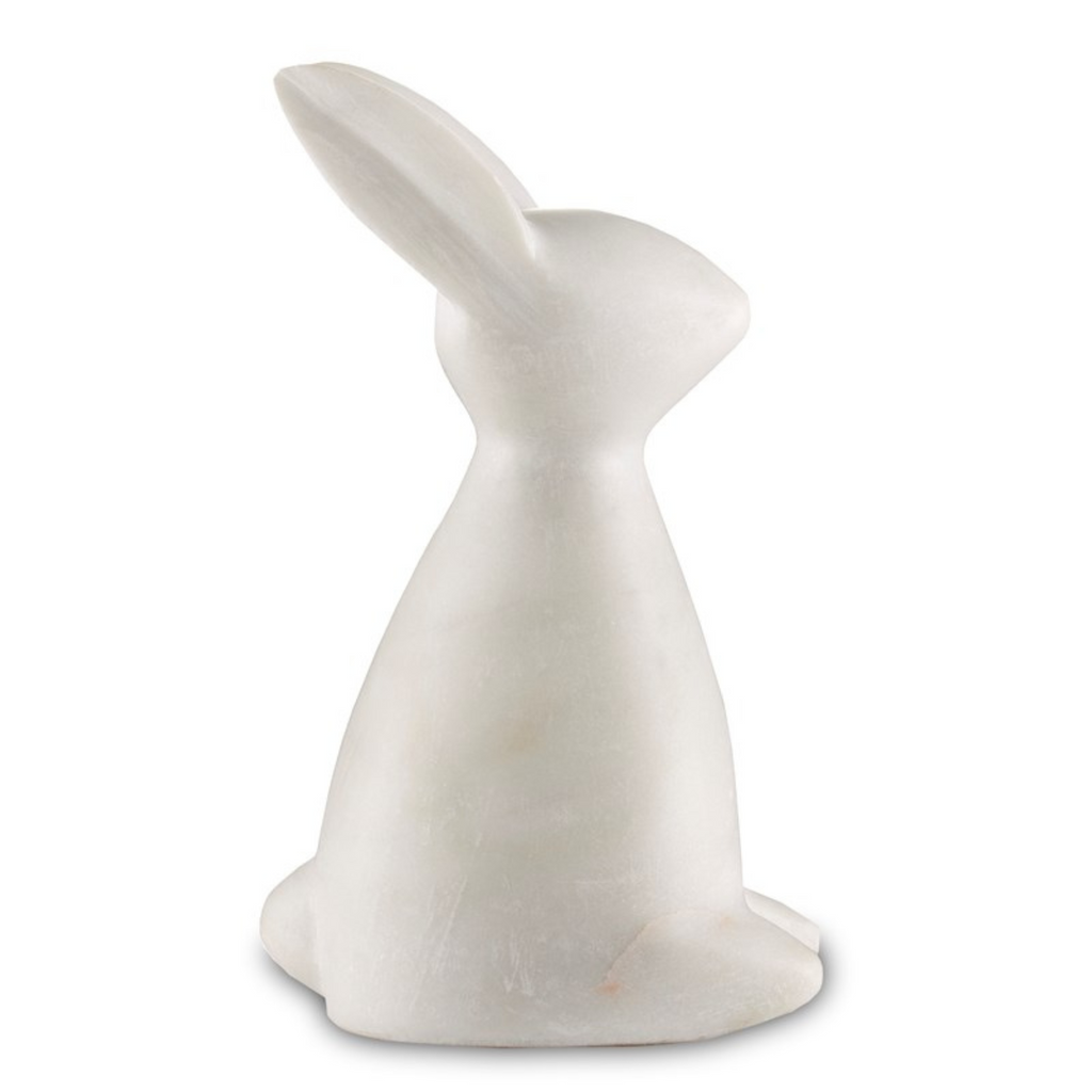 White Marble Rabbit Decorative Small Sculpture - The Well Appointed House 