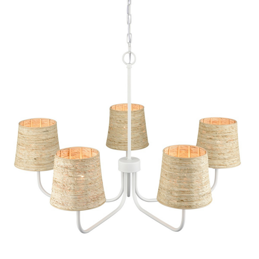 Abaca 34'' Wide 5-Light Chandelier - The Well Appointed House