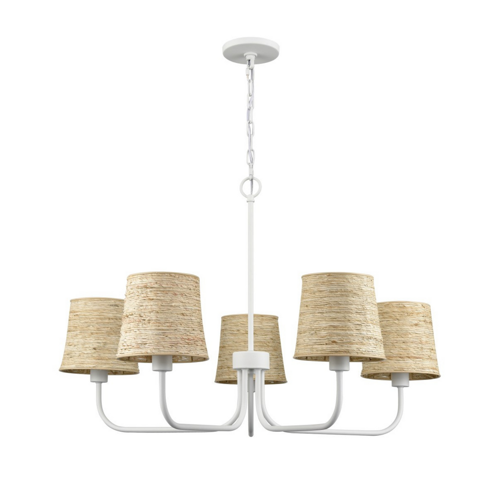 Abaca 34'' Wide 5-Light Chandelier - The Well Appointed House