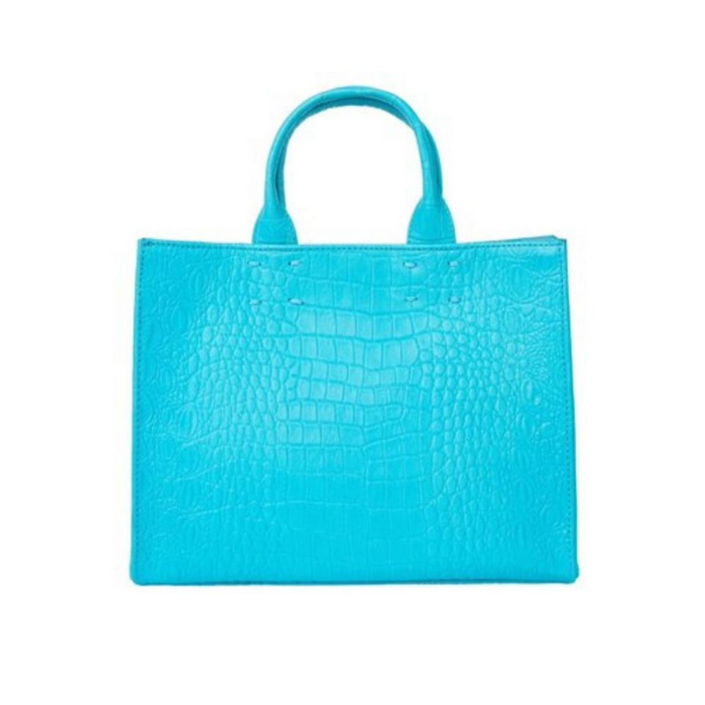 Adelaide Leather Handbag in Turquoise - The Well Appointed House