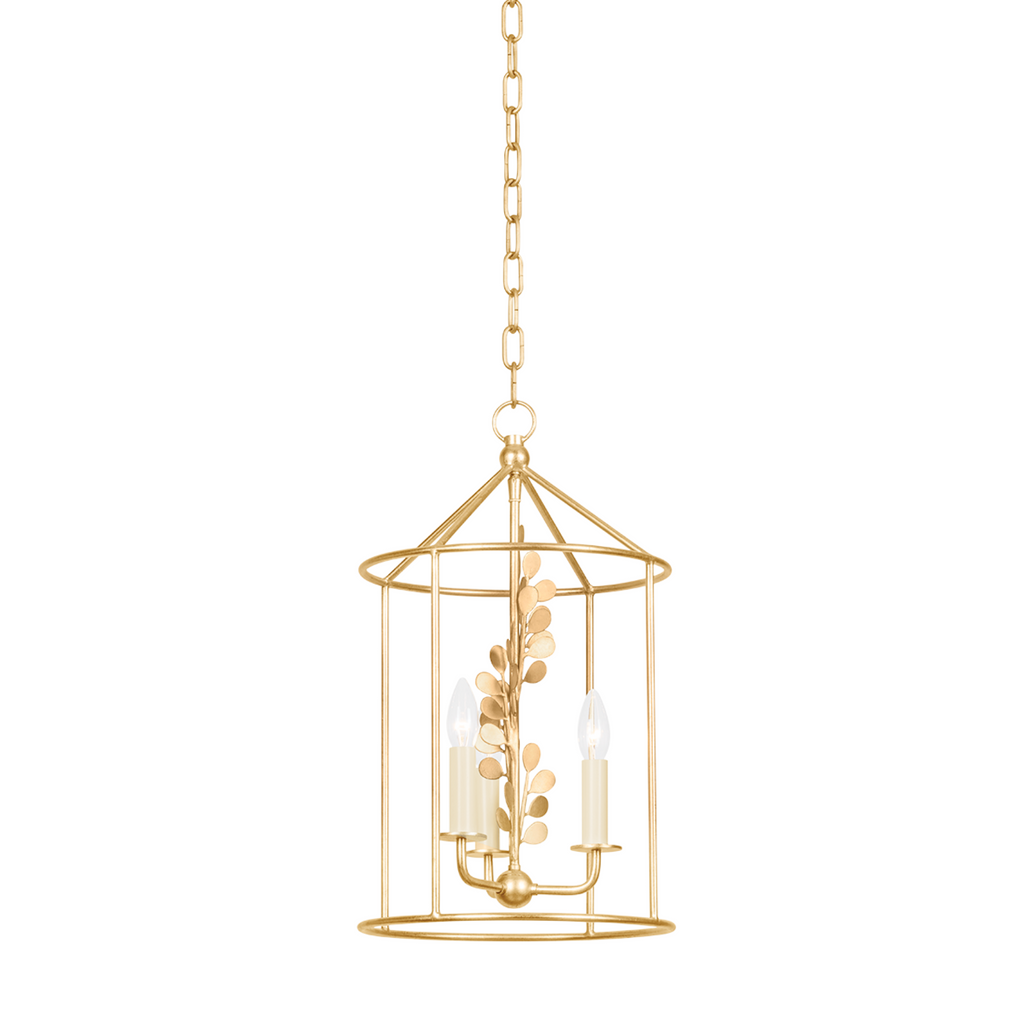 Vintage Gold Leaf Adrienne Vining Botanical Chandelier - The Well Appointed House