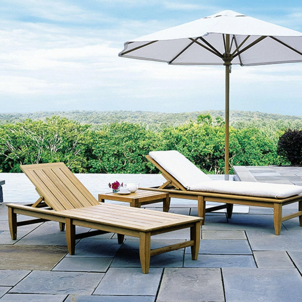 Amalfi Outdoor Chaise Lounge with Wheels - Outdoor Chairs & Chaises - The Well Appointed House