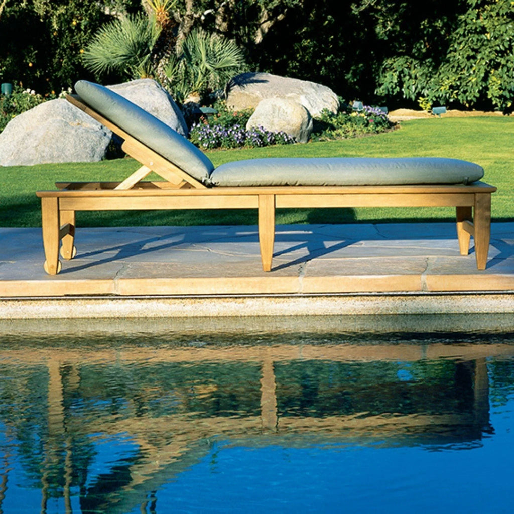 Amalfi Outdoor Chaise Lounge with Wheels - Outdoor Chairs & Chaises - The Well Appointed House