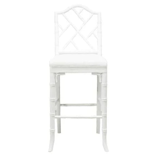 Annette White Chippendale Counter Stool - Bar & Counter Stools - The Well Appointed House