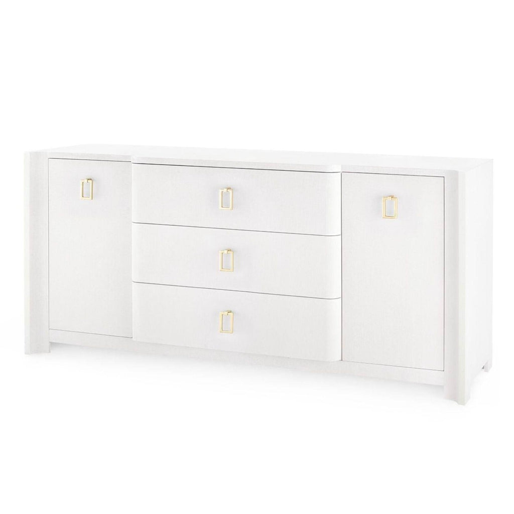 Audrey Media Cabinet in Cream with Custom Pull Option - Dressers & Armoires - The Well Appointed House