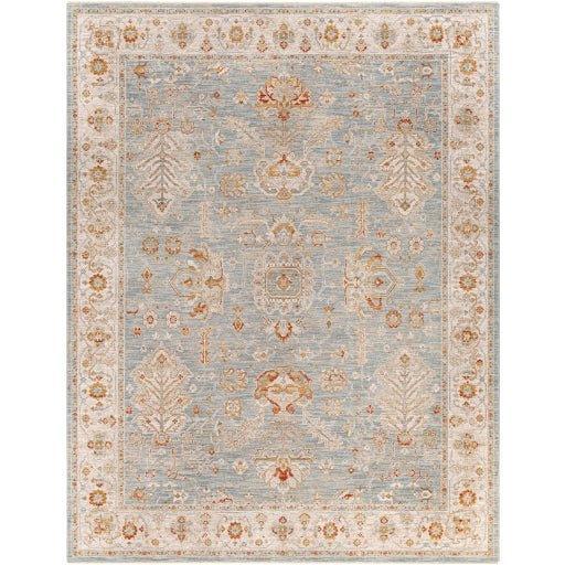 Avant Garde Blue, Grey & Rust Woven Area Rug - Available in a Variety of Sizes - Rugs - The Well Appointed House
