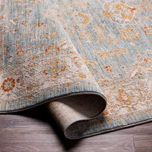 Avant Garde Blue, Grey & Rust Woven Area Rug - Available in a Variety of Sizes - Rugs - The Well Appointed House